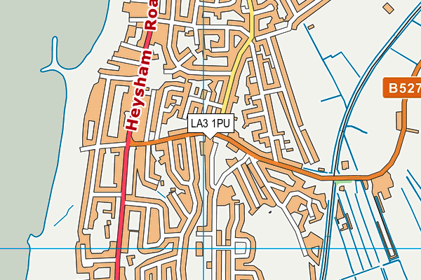 LA3 1PU map - OS VectorMap District (Ordnance Survey)