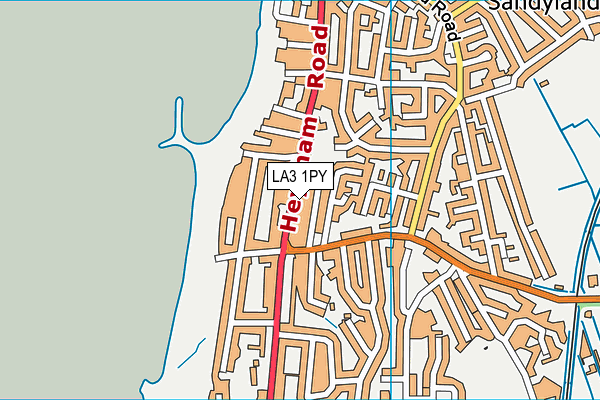 LA3 1PY map - OS VectorMap District (Ordnance Survey)