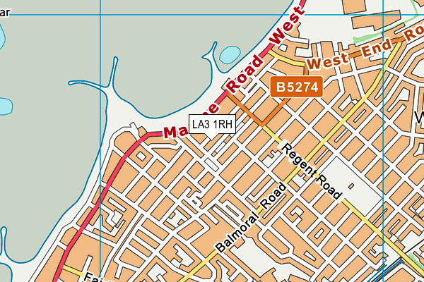 LA3 1RH map - OS VectorMap District (Ordnance Survey)