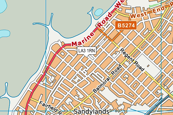 LA3 1RN map - OS VectorMap District (Ordnance Survey)