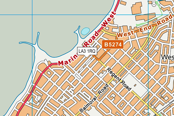 LA3 1RQ map - OS VectorMap District (Ordnance Survey)