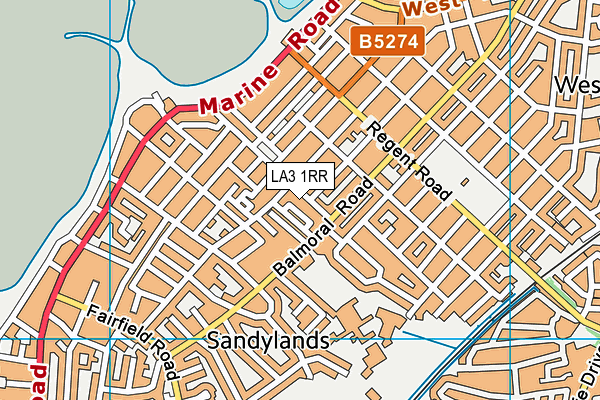 LA3 1RR map - OS VectorMap District (Ordnance Survey)