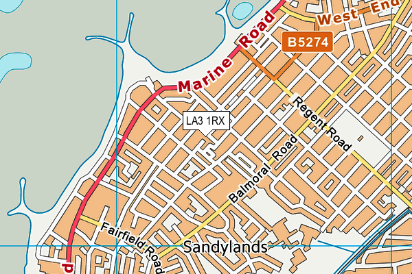LA3 1RX map - OS VectorMap District (Ordnance Survey)
