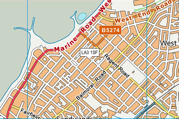 LA3 1SF map - OS VectorMap District (Ordnance Survey)