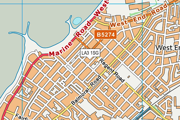 LA3 1SG map - OS VectorMap District (Ordnance Survey)