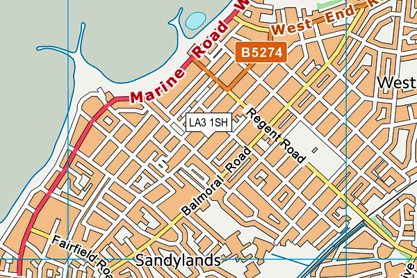 LA3 1SH map - OS VectorMap District (Ordnance Survey)