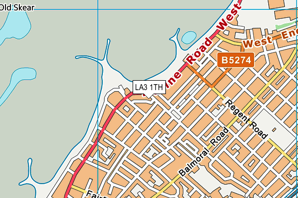 LA3 1TH map - OS VectorMap District (Ordnance Survey)