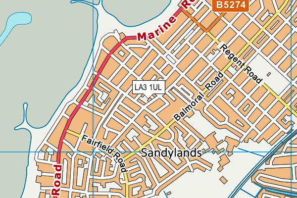 LA3 1UL map - OS VectorMap District (Ordnance Survey)