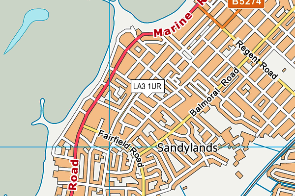 LA3 1UR map - OS VectorMap District (Ordnance Survey)