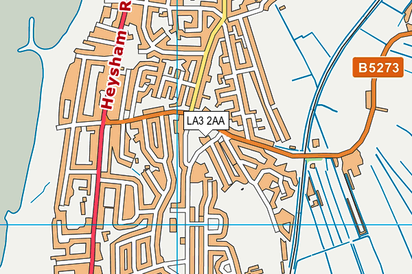 LA3 2AA map - OS VectorMap District (Ordnance Survey)