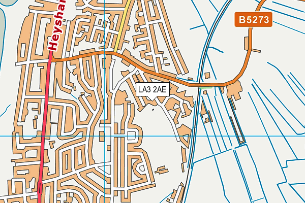 LA3 2AE map - OS VectorMap District (Ordnance Survey)