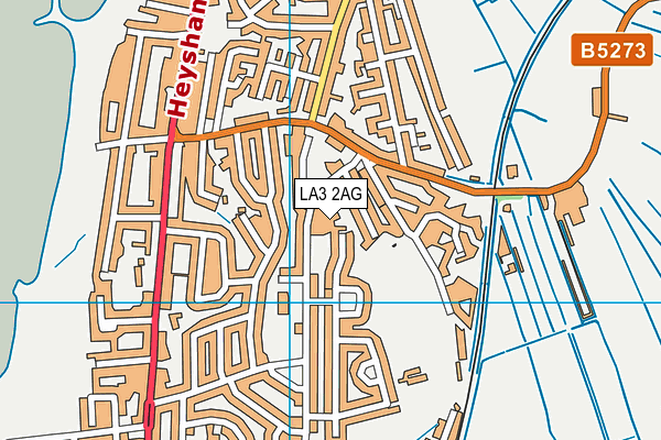LA3 2AG map - OS VectorMap District (Ordnance Survey)
