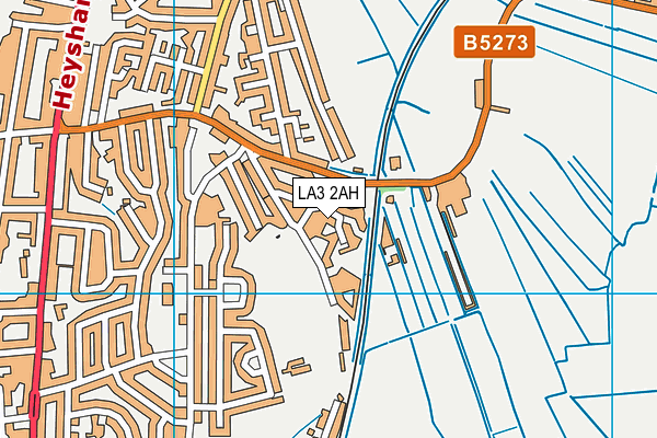 LA3 2AH map - OS VectorMap District (Ordnance Survey)