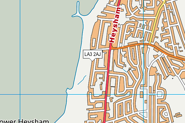 LA3 2AJ map - OS VectorMap District (Ordnance Survey)