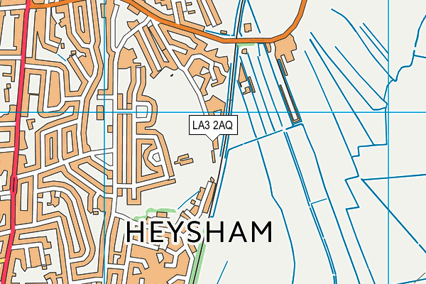 LA3 2AQ map - OS VectorMap District (Ordnance Survey)