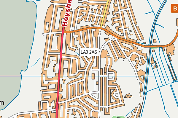 LA3 2AS map - OS VectorMap District (Ordnance Survey)