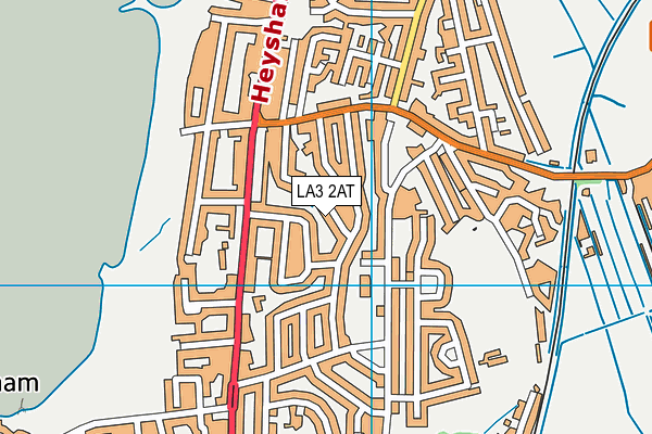 LA3 2AT map - OS VectorMap District (Ordnance Survey)