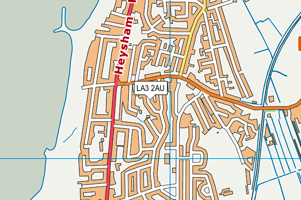LA3 2AU map - OS VectorMap District (Ordnance Survey)