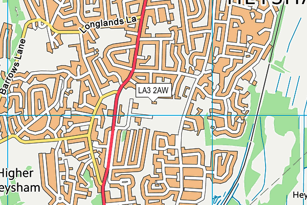 Heysham Mossgate Community & Sports Centre map (LA3 2AW) - OS VectorMap District (Ordnance Survey)