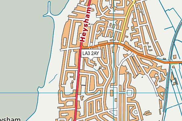 LA3 2AY map - OS VectorMap District (Ordnance Survey)