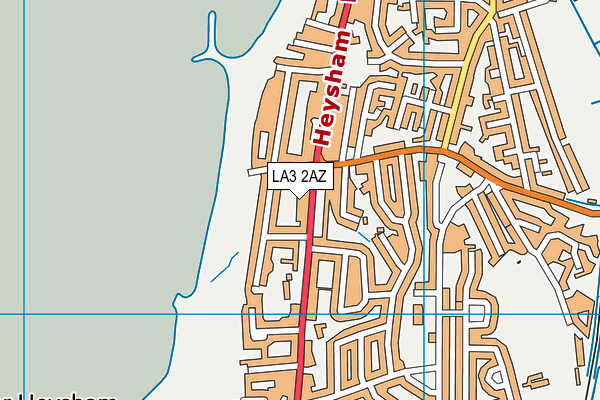 LA3 2AZ map - OS VectorMap District (Ordnance Survey)