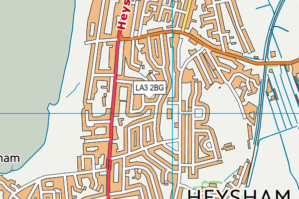 LA3 2BG map - OS VectorMap District (Ordnance Survey)