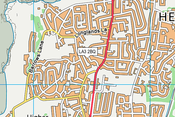 LA3 2BQ map - OS VectorMap District (Ordnance Survey)