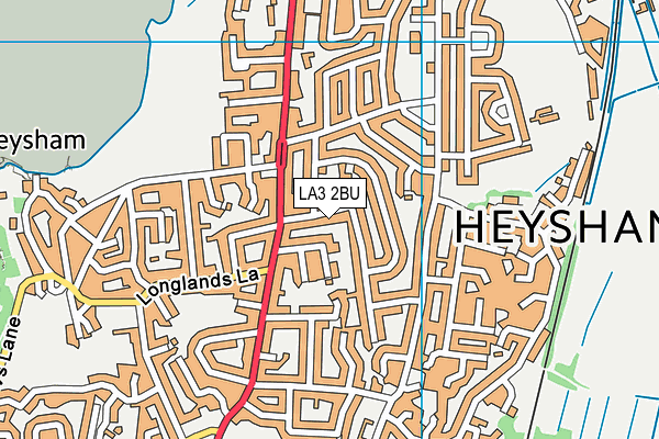 LA3 2BU map - OS VectorMap District (Ordnance Survey)