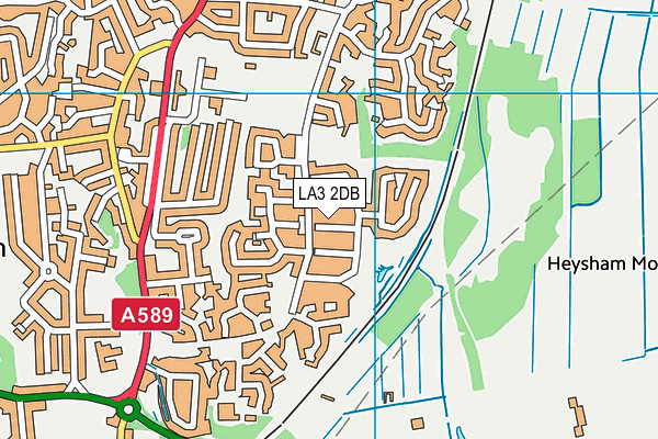 LA3 2DB map - OS VectorMap District (Ordnance Survey)