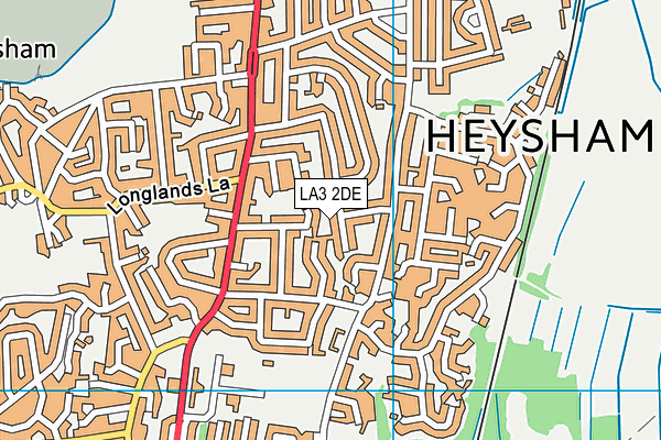 LA3 2DE map - OS VectorMap District (Ordnance Survey)