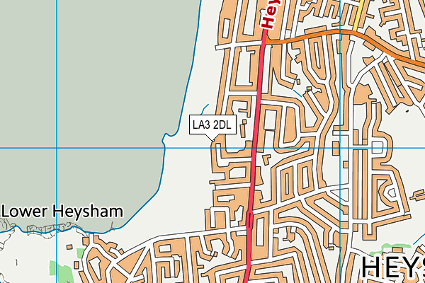 LA3 2DL map - OS VectorMap District (Ordnance Survey)