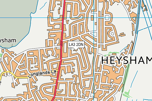 LA3 2DN map - OS VectorMap District (Ordnance Survey)