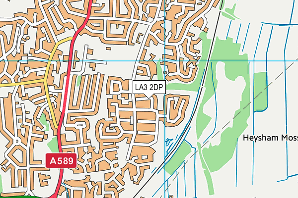 LA3 2DP map - OS VectorMap District (Ordnance Survey)