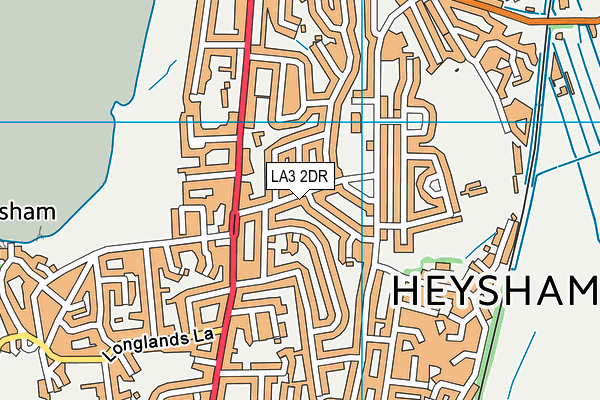 LA3 2DR map - OS VectorMap District (Ordnance Survey)