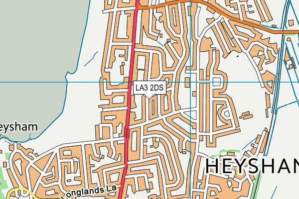 LA3 2DS map - OS VectorMap District (Ordnance Survey)