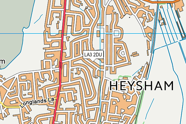 LA3 2DU map - OS VectorMap District (Ordnance Survey)