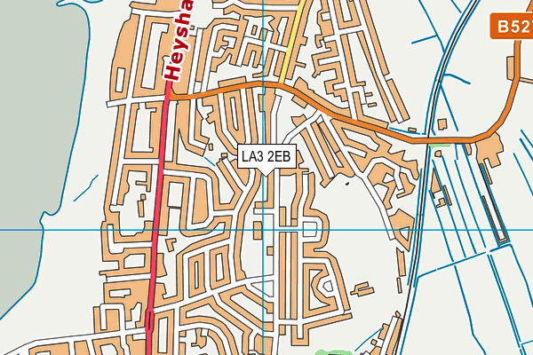 LA3 2EB map - OS VectorMap District (Ordnance Survey)