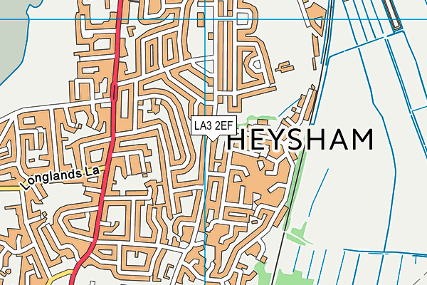 LA3 2EF map - OS VectorMap District (Ordnance Survey)