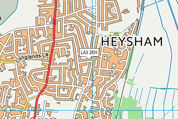 LA3 2EH map - OS VectorMap District (Ordnance Survey)