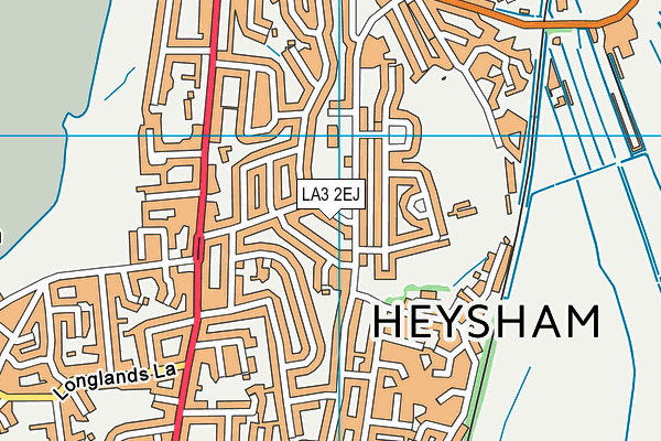 LA3 2EJ map - OS VectorMap District (Ordnance Survey)