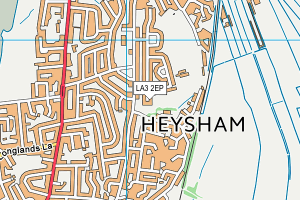 LA3 2EP map - OS VectorMap District (Ordnance Survey)