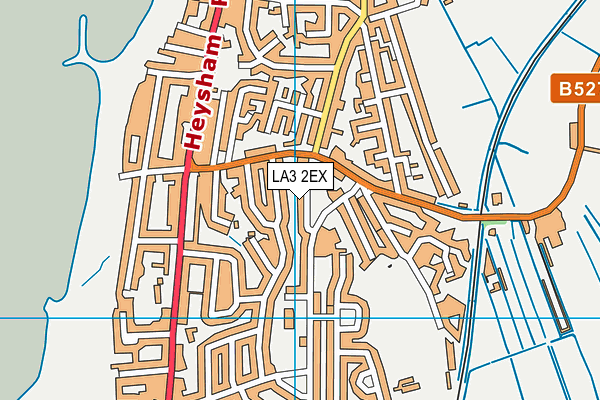 LA3 2EX map - OS VectorMap District (Ordnance Survey)