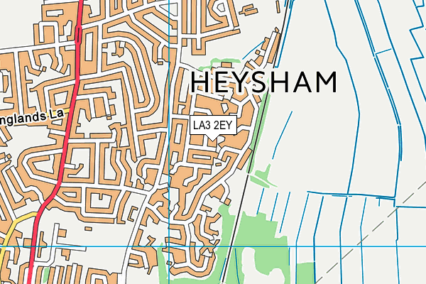 LA3 2EY map - OS VectorMap District (Ordnance Survey)