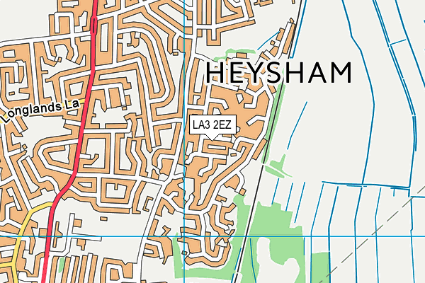 LA3 2EZ map - OS VectorMap District (Ordnance Survey)