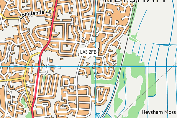LA3 2FB map - OS VectorMap District (Ordnance Survey)