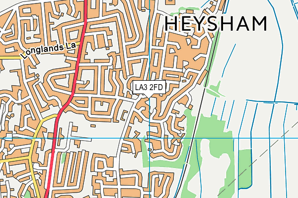 LA3 2FD map - OS VectorMap District (Ordnance Survey)