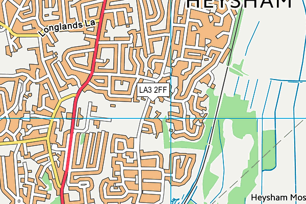 LA3 2FF map - OS VectorMap District (Ordnance Survey)