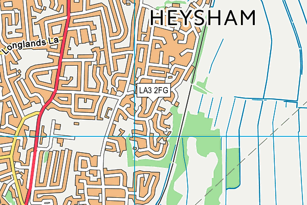 LA3 2FG map - OS VectorMap District (Ordnance Survey)