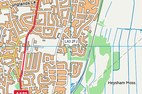 LA3 2FJ map - OS VectorMap District (Ordnance Survey)