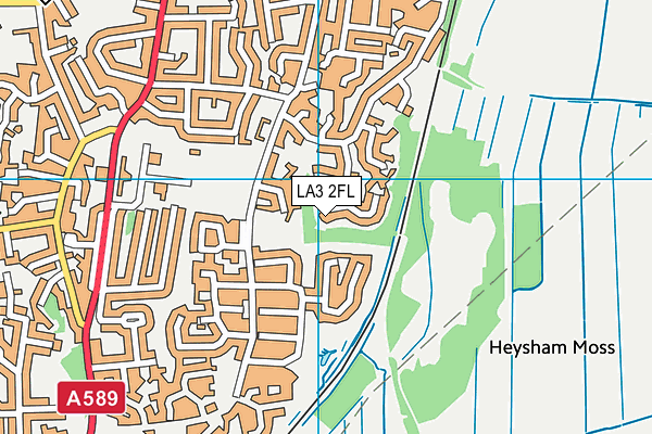 LA3 2FL map - OS VectorMap District (Ordnance Survey)